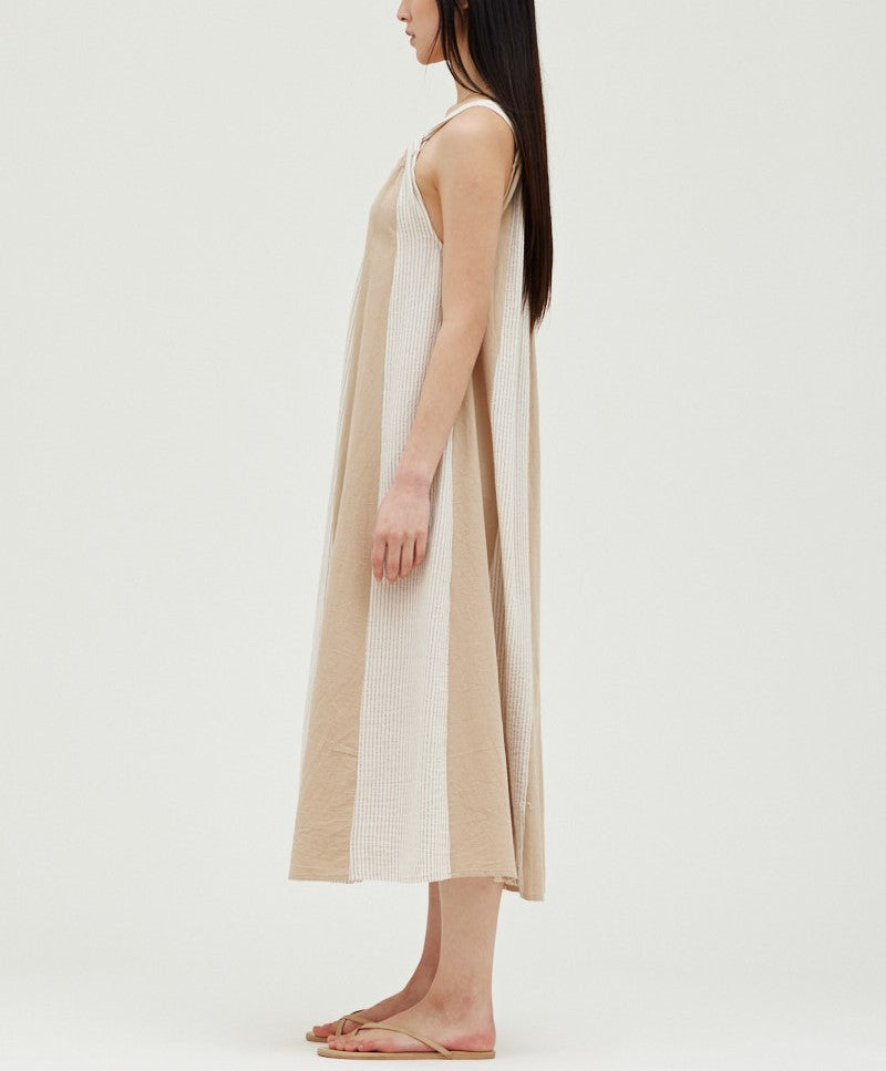 VERTICAL CONTRAST MAXI DRESS