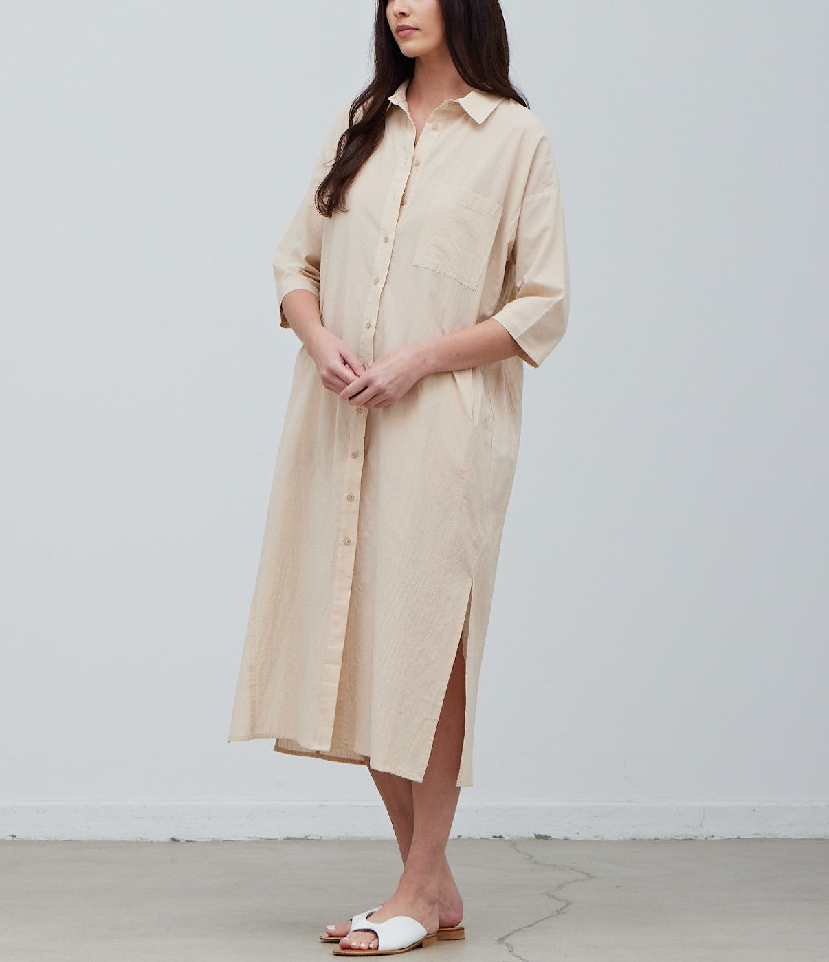 COTTON SHIRT DRESS