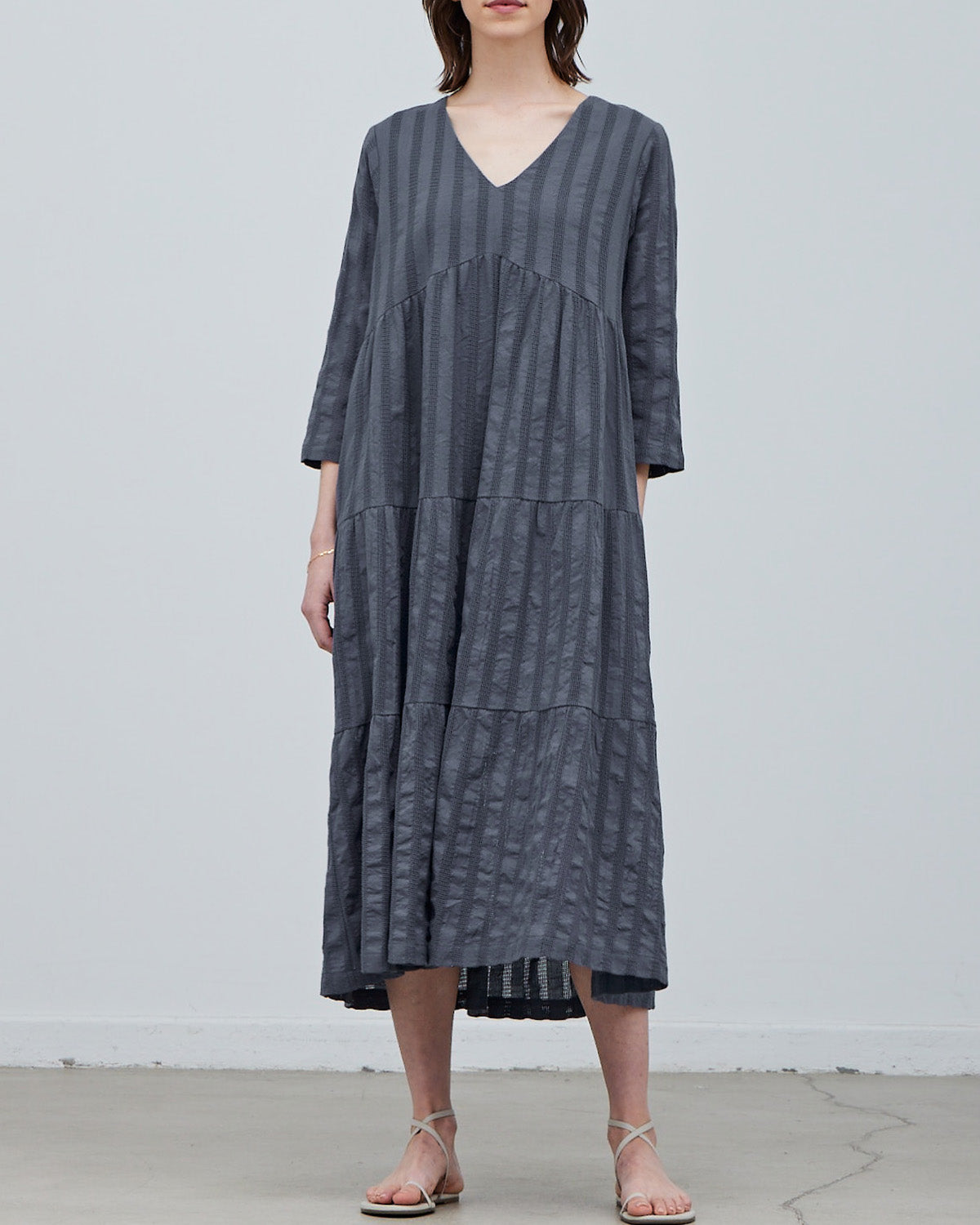 TIERED MIDI DRESS