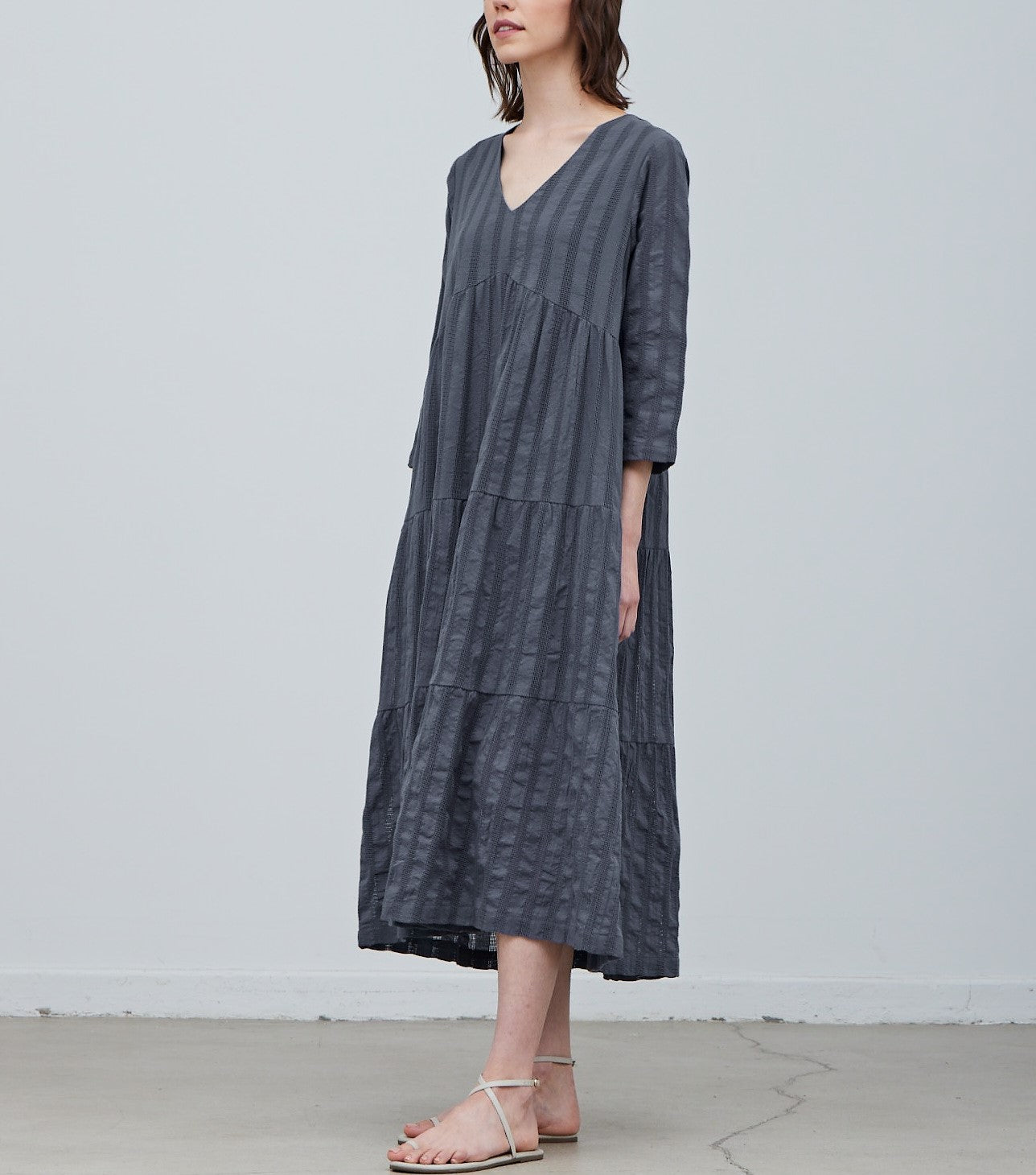 TIERED MIDI DRESS