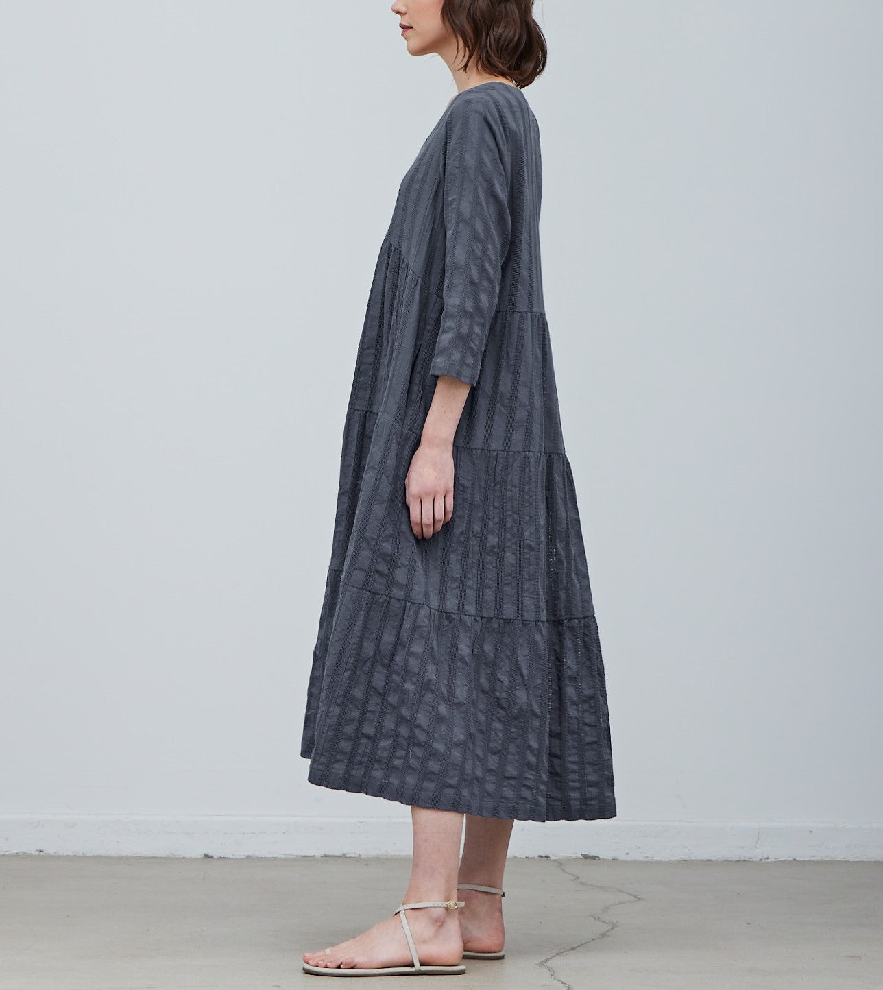 TIERED MIDI DRESS