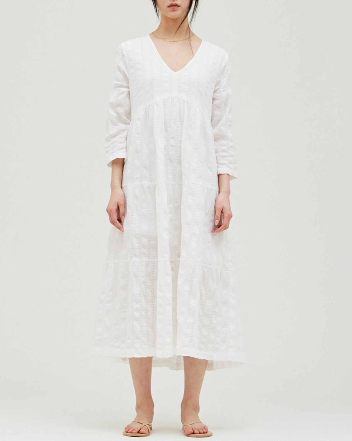 TIERED MIDI DRESS