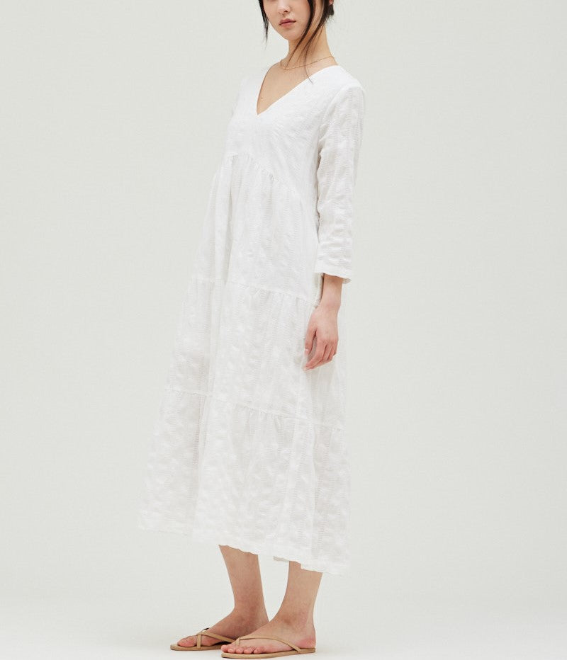 TIERED MIDI DRESS