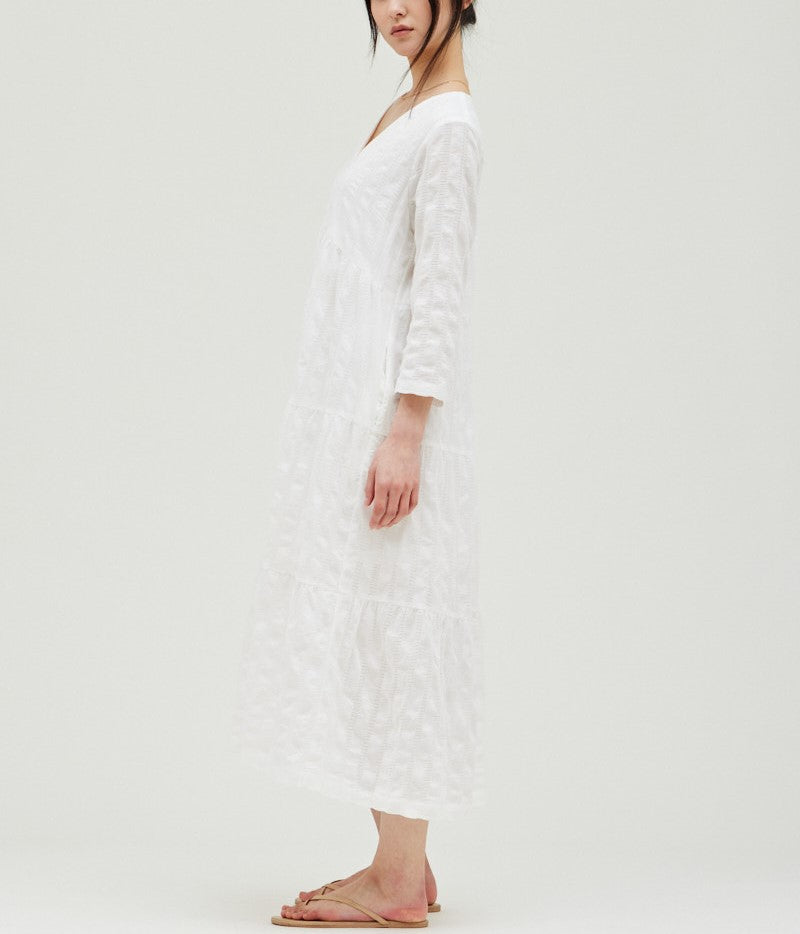TIERED MIDI DRESS