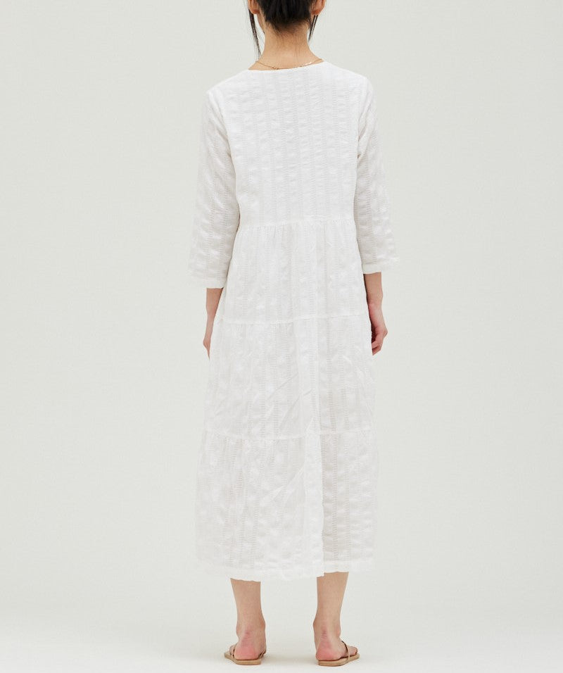 TIERED MIDI DRESS