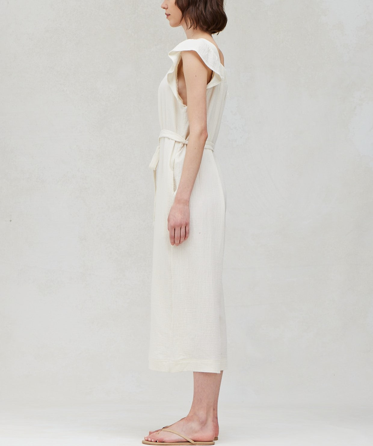 SOLID GAUZE JUMPSUIT