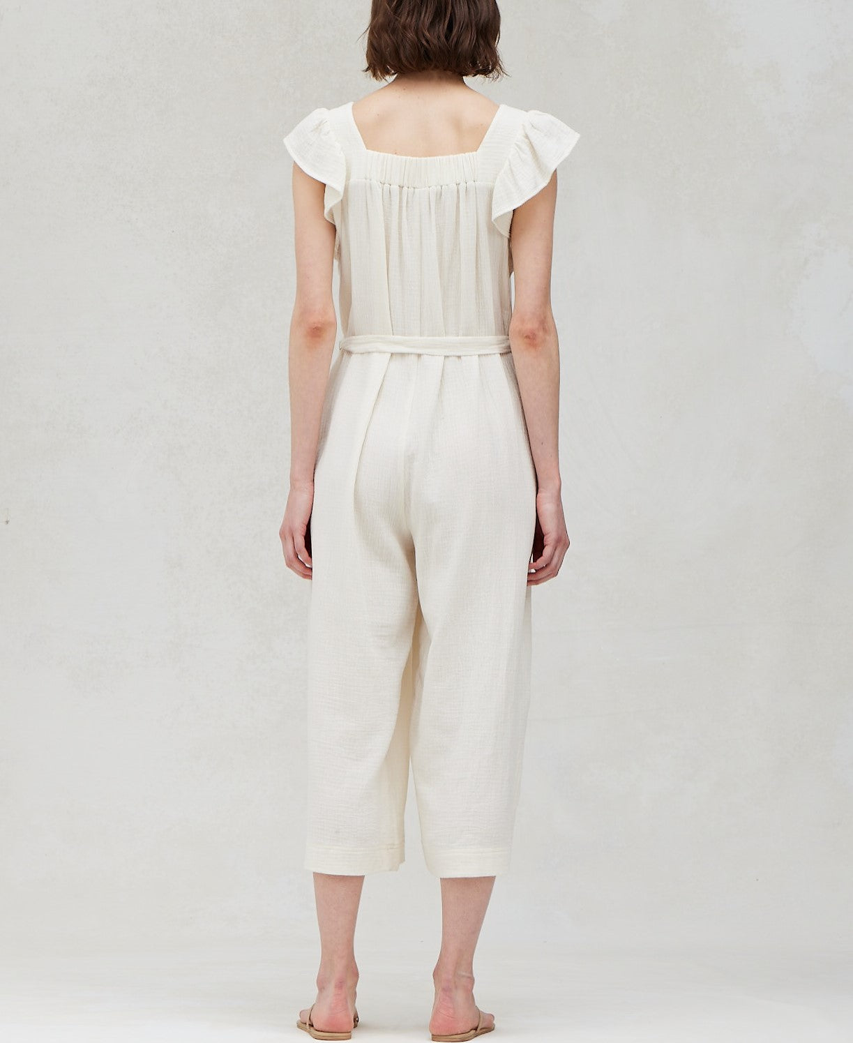 SOLID GAUZE JUMPSUIT
