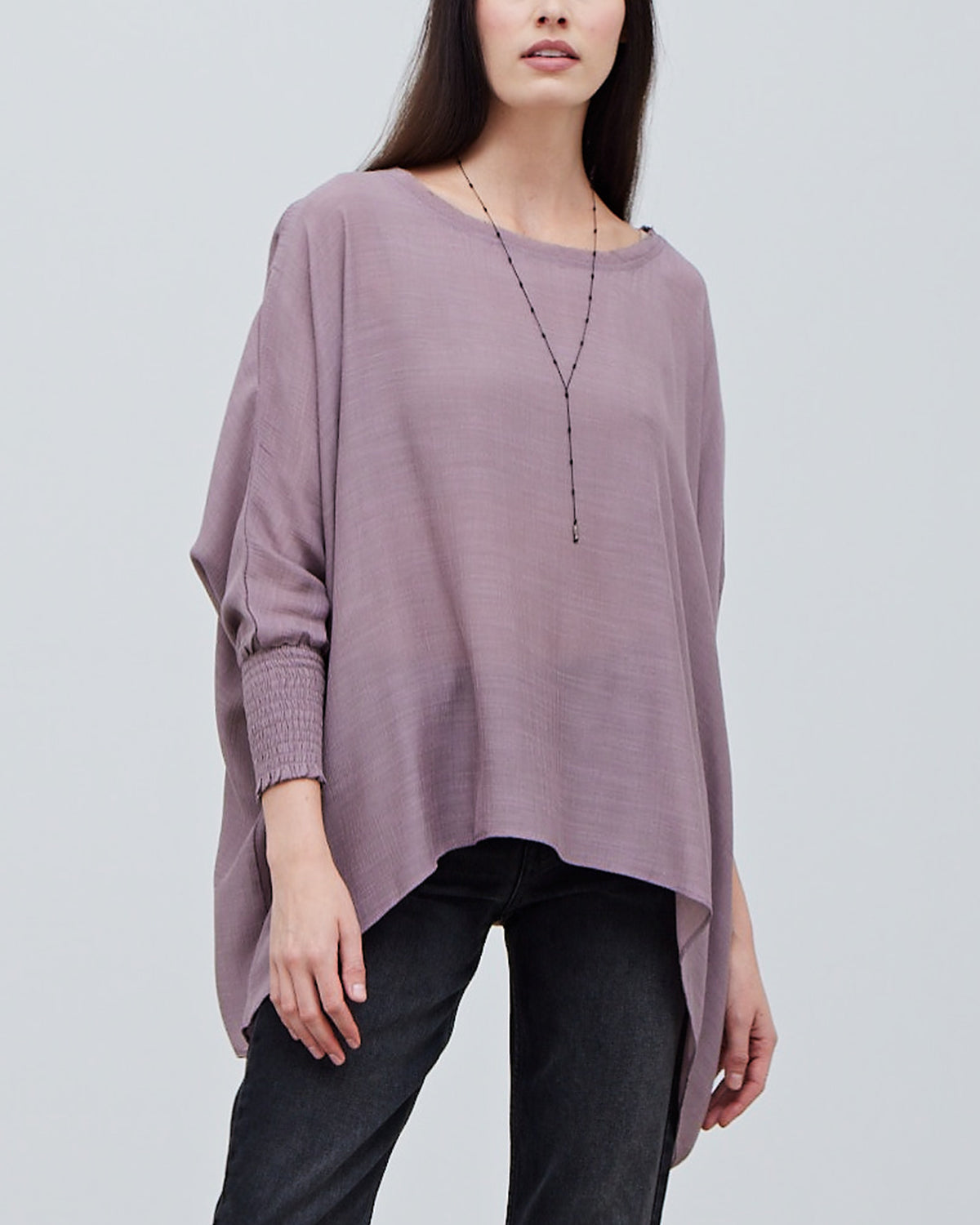 SMOCKED SLEEVE BLOUSE