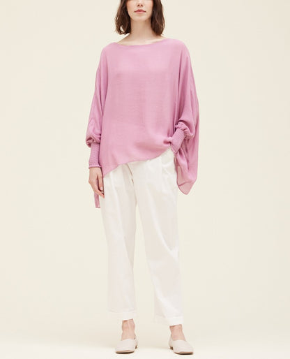 SMOCKED SLEEVE BLOUSE