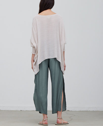 SMOCKED SLEEVE BLOUSE