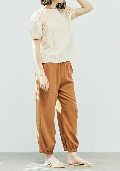 BACK TIE PUFF SLEEVE BLOUSE