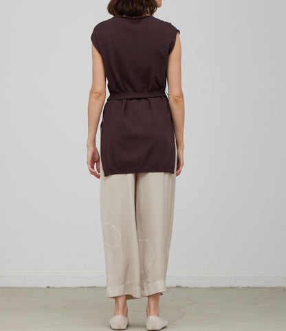LONG BELTED KNIT TANK