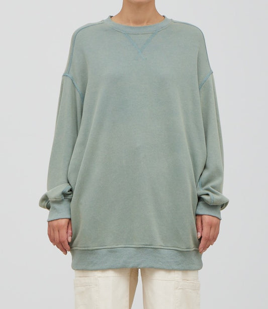STONE WASHED TERRY TUNIC