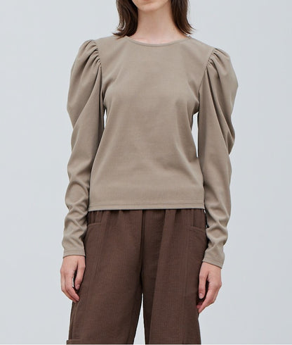 BASIC SHIRRING SLEEVE BLOUSE