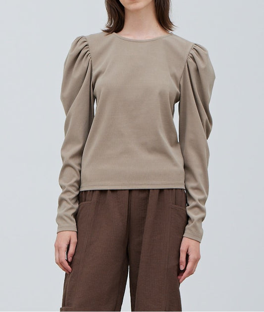 BASIC SHIRRING SLEEVE BLOUSE