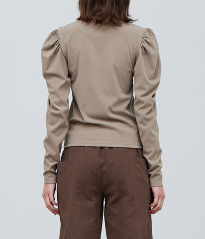 BASIC SHIRRING SLEEVE BLOUSE