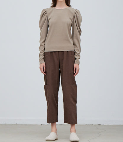 BASIC SHIRRING SLEEVE BLOUSE