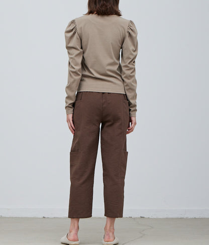 BASIC SHIRRING SLEEVE BLOUSE