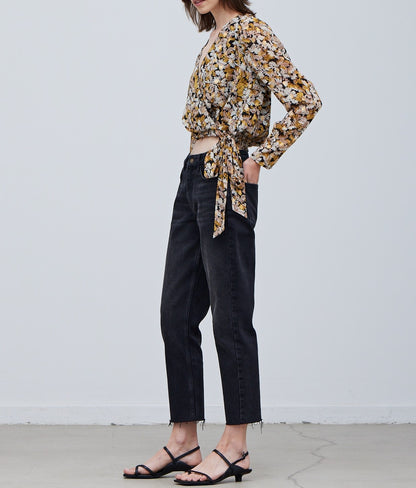 METALLIC SURPLICE TOP