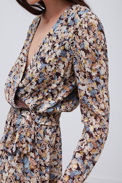 METALLIC SURPLICE TOP