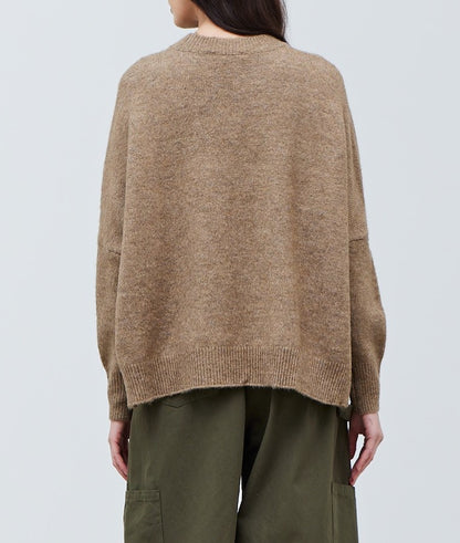 CROPPED OVERSIZED PULLOVER SWEATER