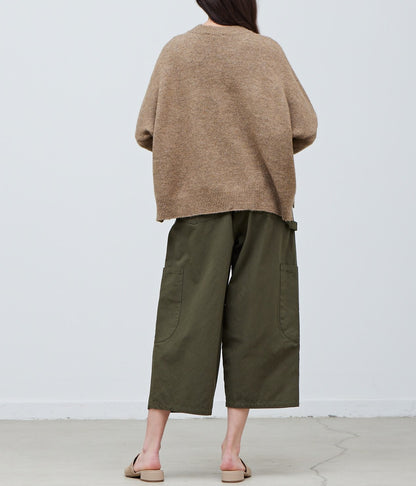 CROPPED OVERSIZED PULLOVER SWEATER