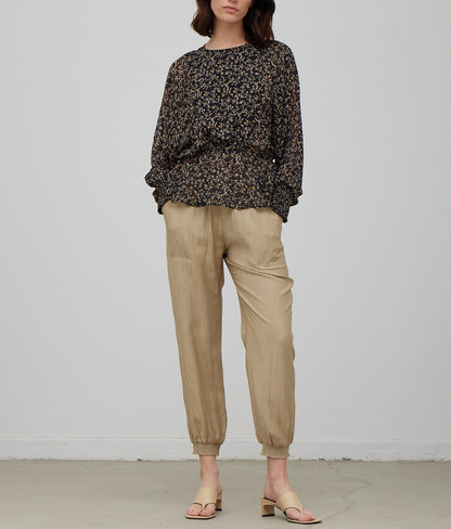 DOLMAN SLEEVE PRINTED BLOUSE