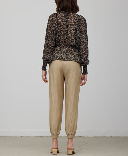 DOLMAN SLEEVE PRINTED BLOUSE