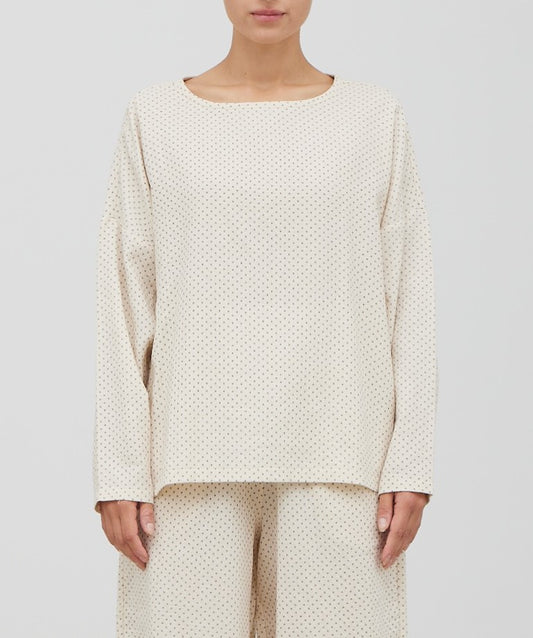 PRINTED GAUZE EASY TOP
