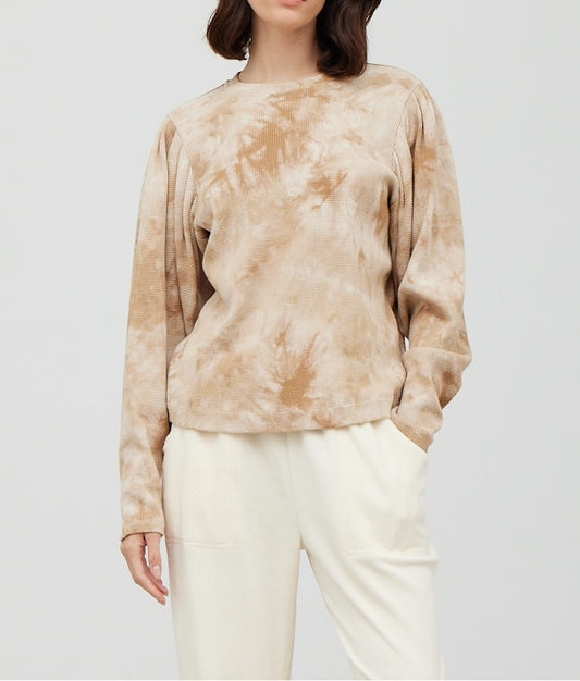 PUFF SLEEVE TIEDYE TOP