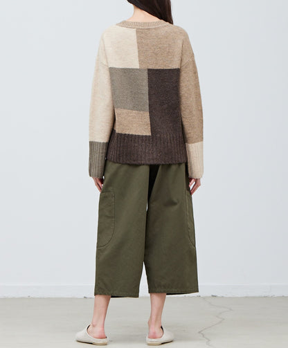 COLOR BLOCK SWEATER TOP