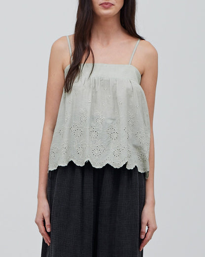 EYELET CAMI TOP