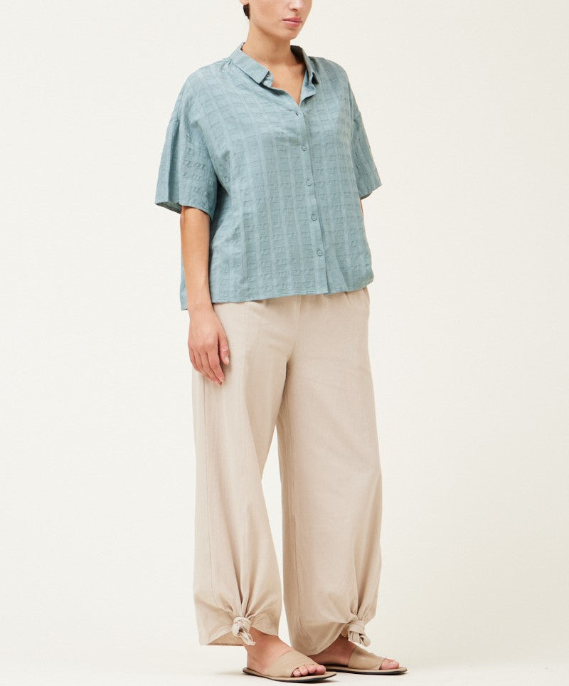SQUARE TEXTURE SHORT SLEEVE SHIRT