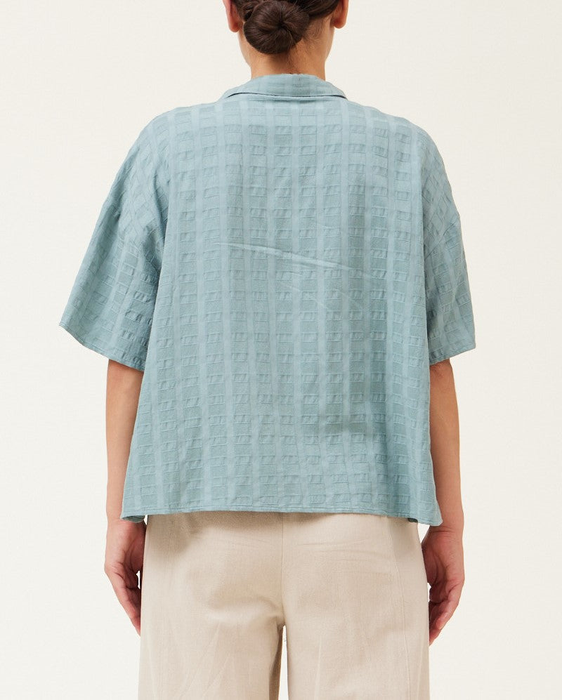SQUARE TEXTURE SHORT SLEEVE SHIRT