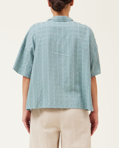 SQUARE TEXTURE SHORT SLEEVE SHIRT