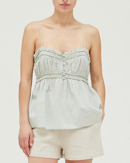 RUFFLE DETAIL CAMI TOP