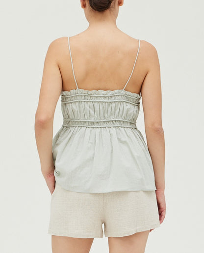 RUFFLE DETAIL CAMI TOP