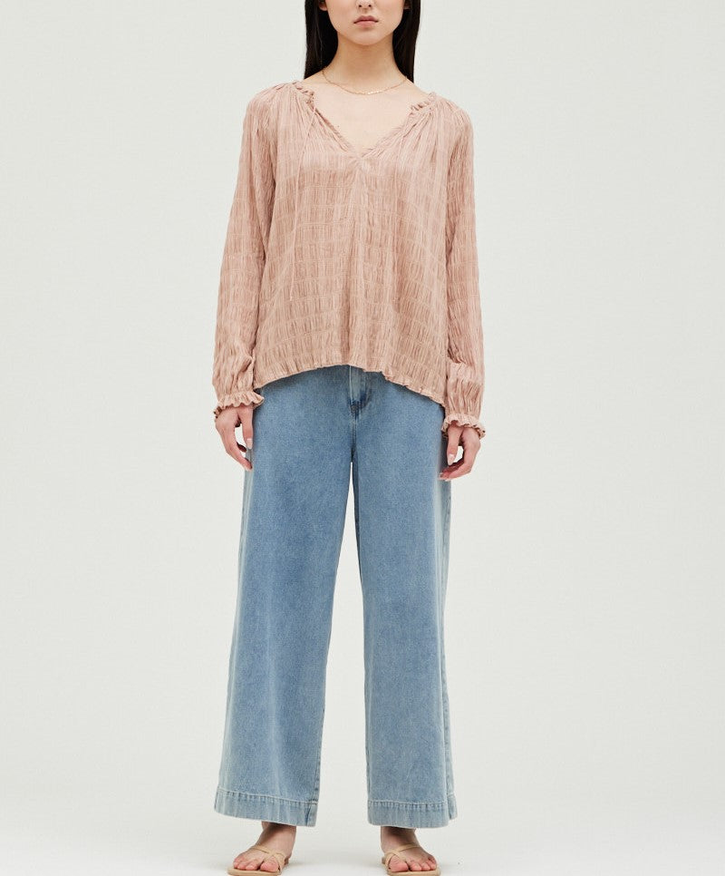 TEXTURE FABRIC BLOUSE