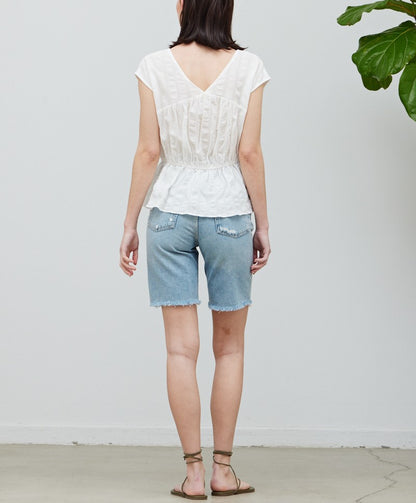 SHIRRED COTTON TOP