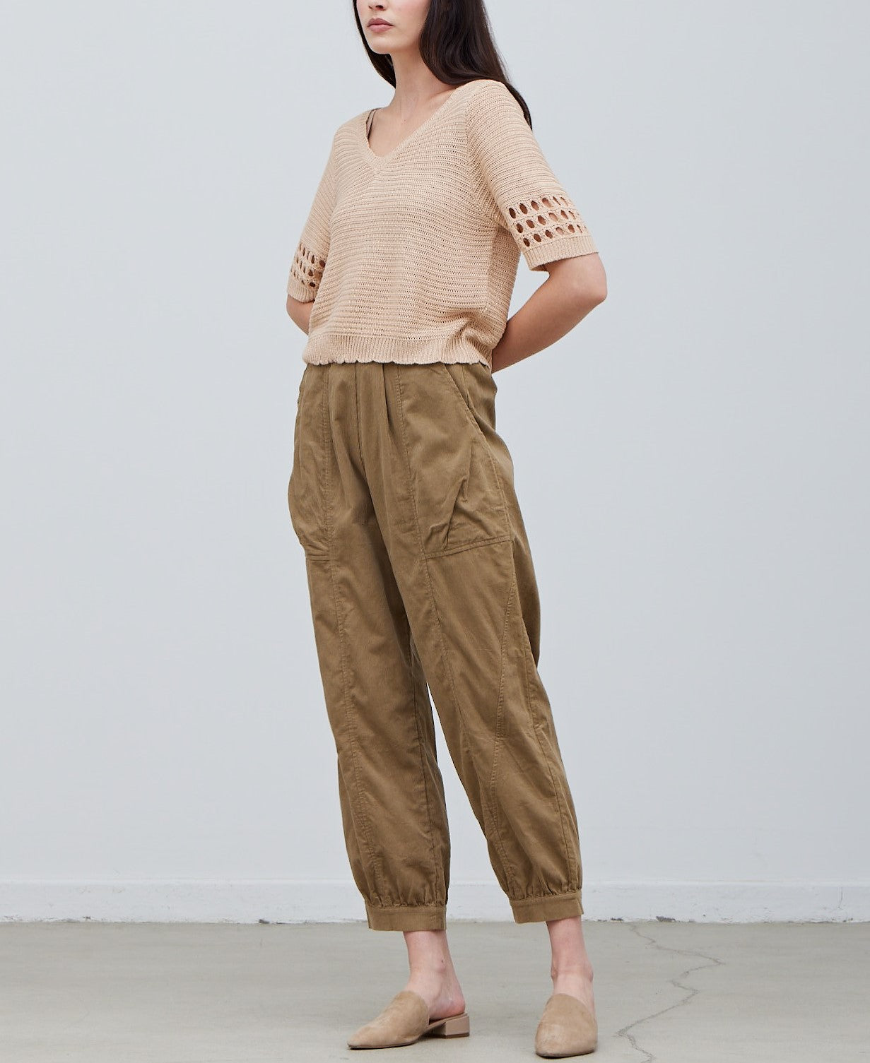 KNIT SCALLOP EDGE TOP