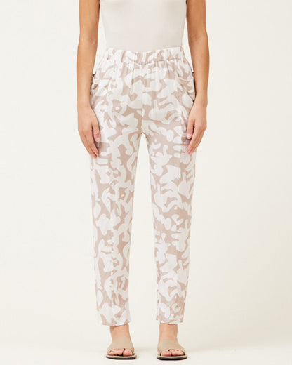 SIDE POCKET COTTON PRINT PANT