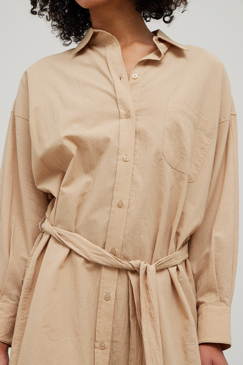 SOLID SHIRTS MINI DRESS