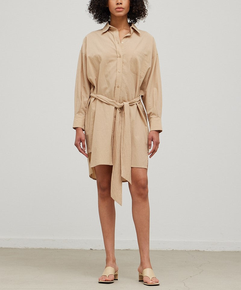 SOLID SHIRTS MINI DRESS