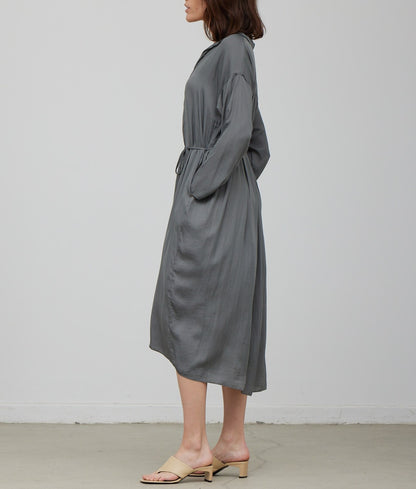SATIN SHIRT DRESS