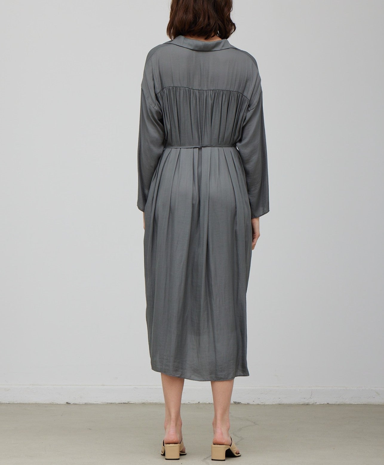 SATIN SHIRT DRESS