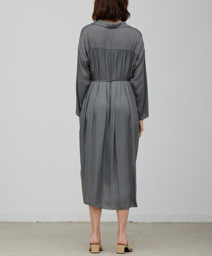 SATIN SHIRT DRESS