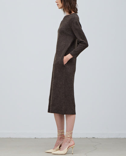 PLAIN SWEATER MIDI DRESS