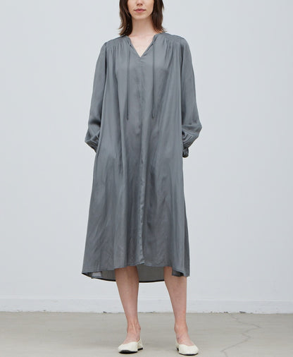 BASIC MIDI SATIN DRESS