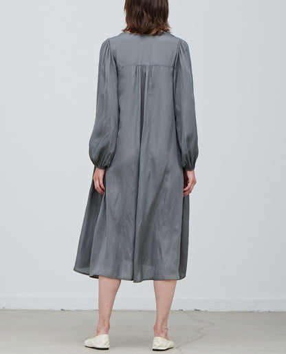 BASIC MIDI SATIN DRESS