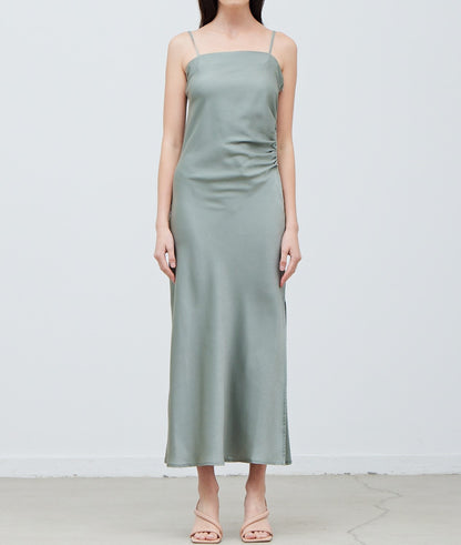 GATHERED SIDE SLIP DRESS